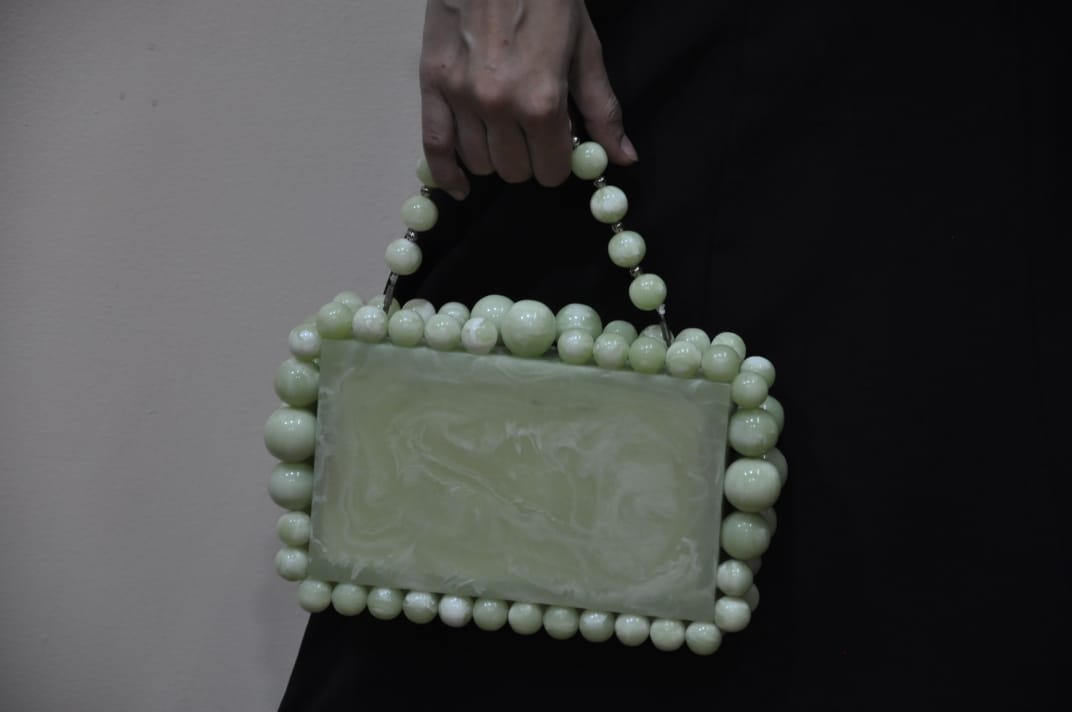 Light Beaded In Pista Green