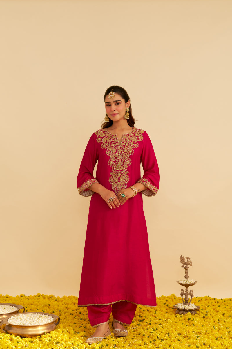 Hiba-Long Kaftan With Salwar