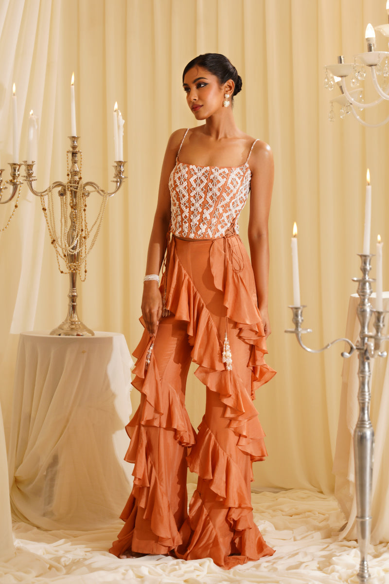 Evelyn Corset And Sharara Set