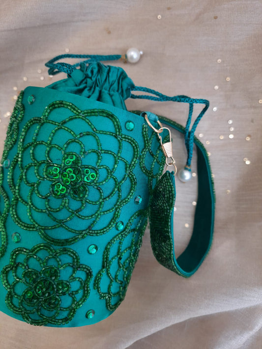 Emerald Monotone Circular Bag