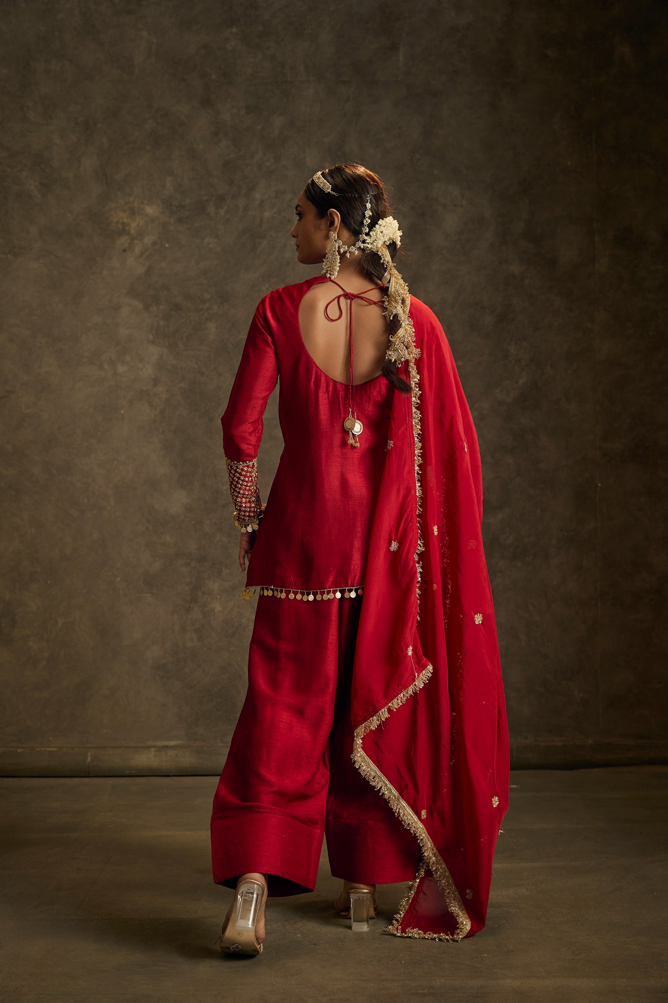 Mehrin -Red Hand Embriodered kurta Set