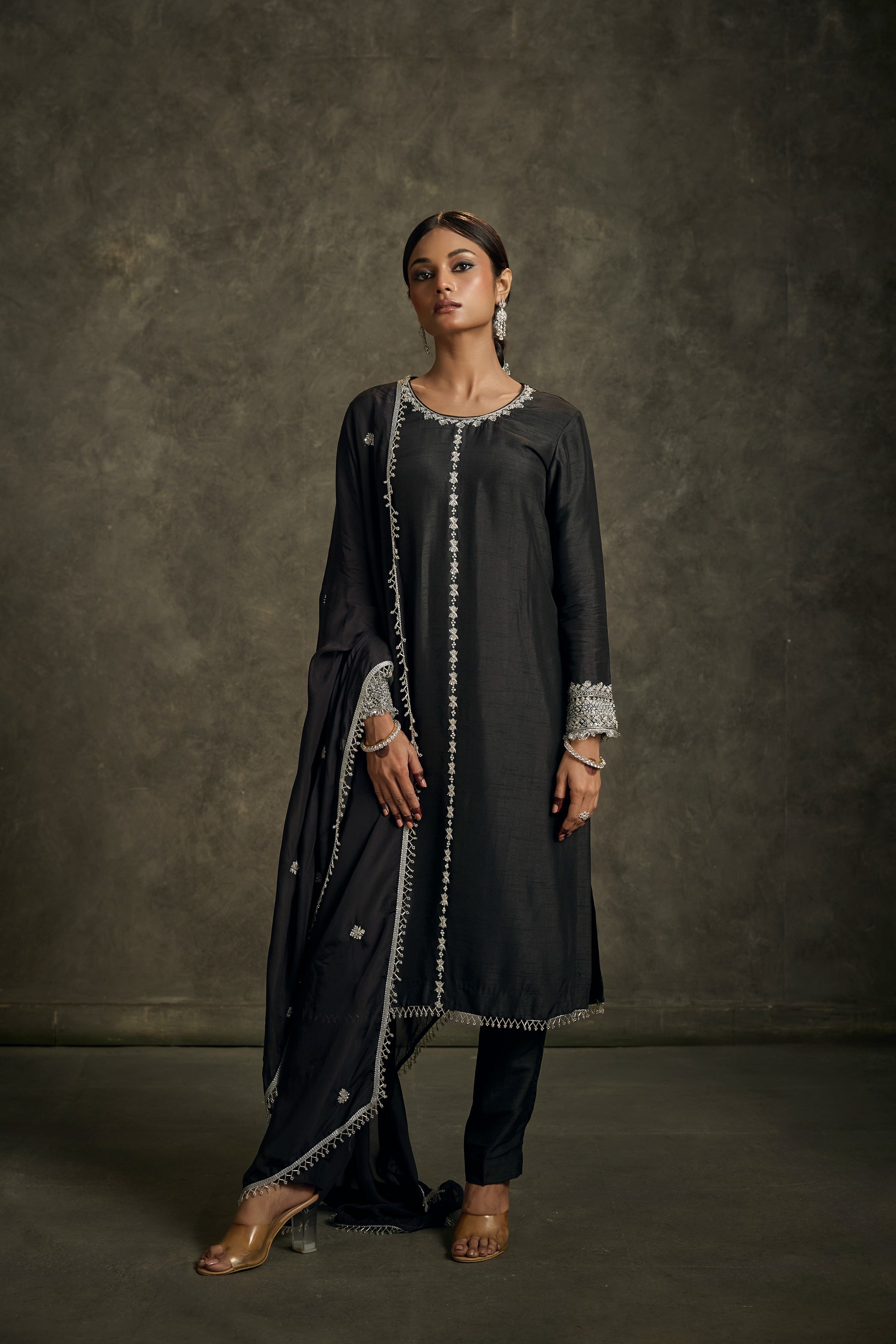 Noorvat -Black Zardozi Kurta Salwaar Dupatta Set