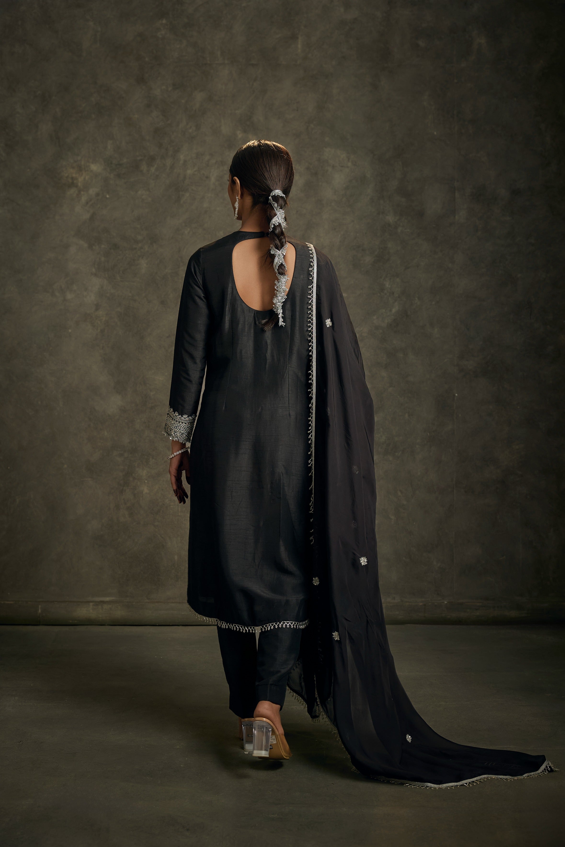 Noorvat -Black Zardozi Kurta Salwaar Dupatta Set