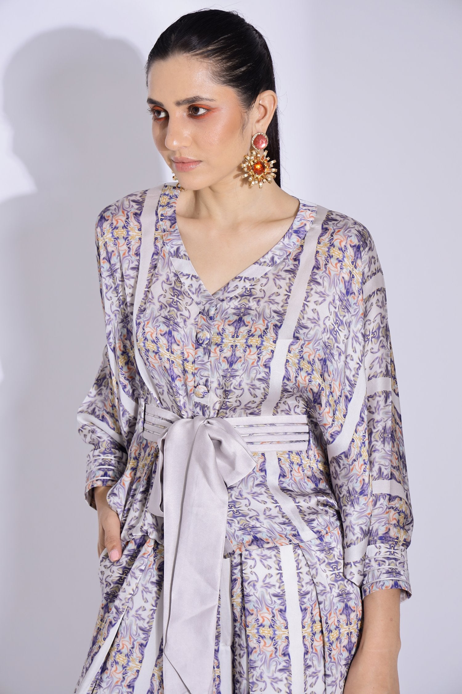 Kimono Shirt And Pleated Pants