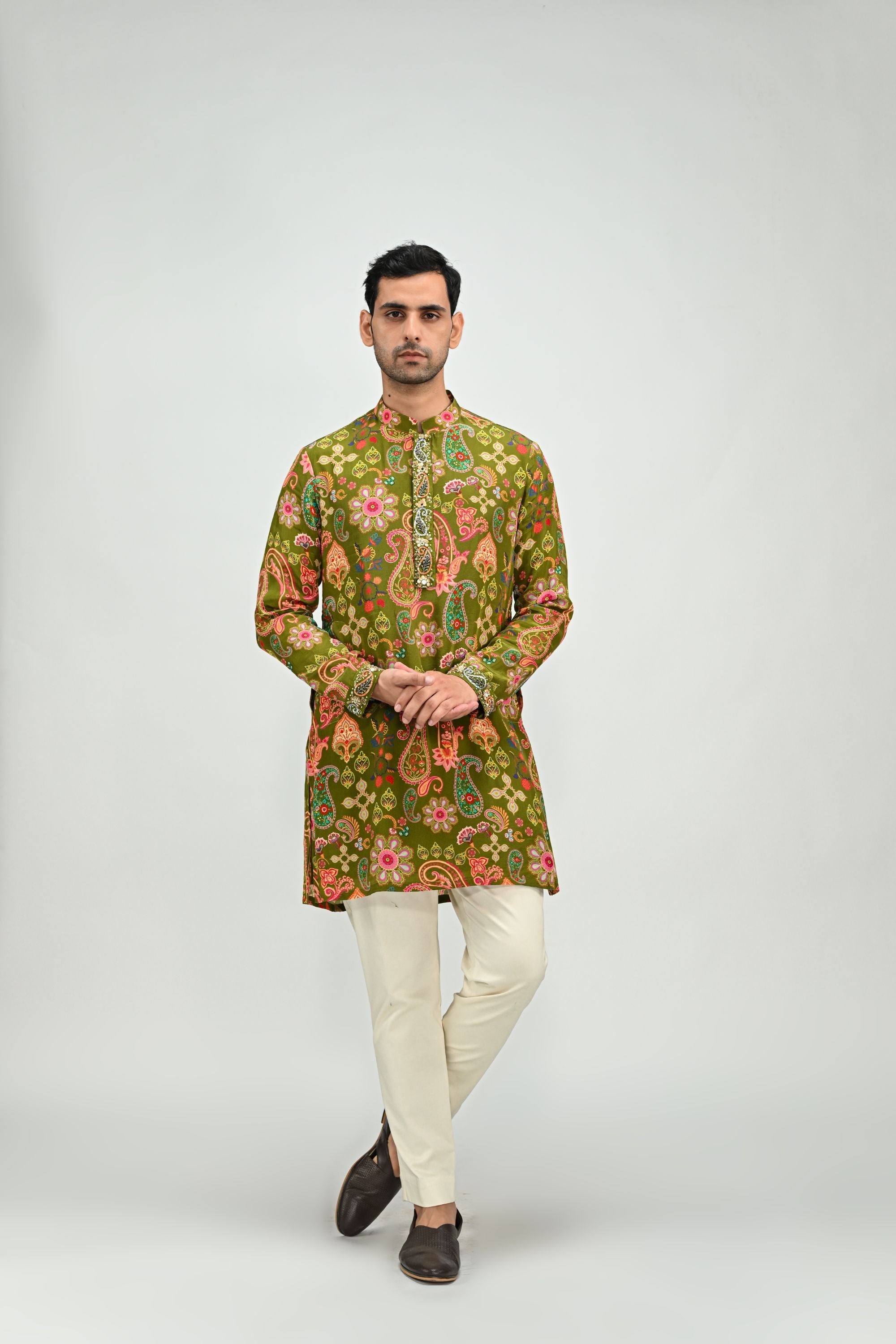 Olive Short Kurta Set