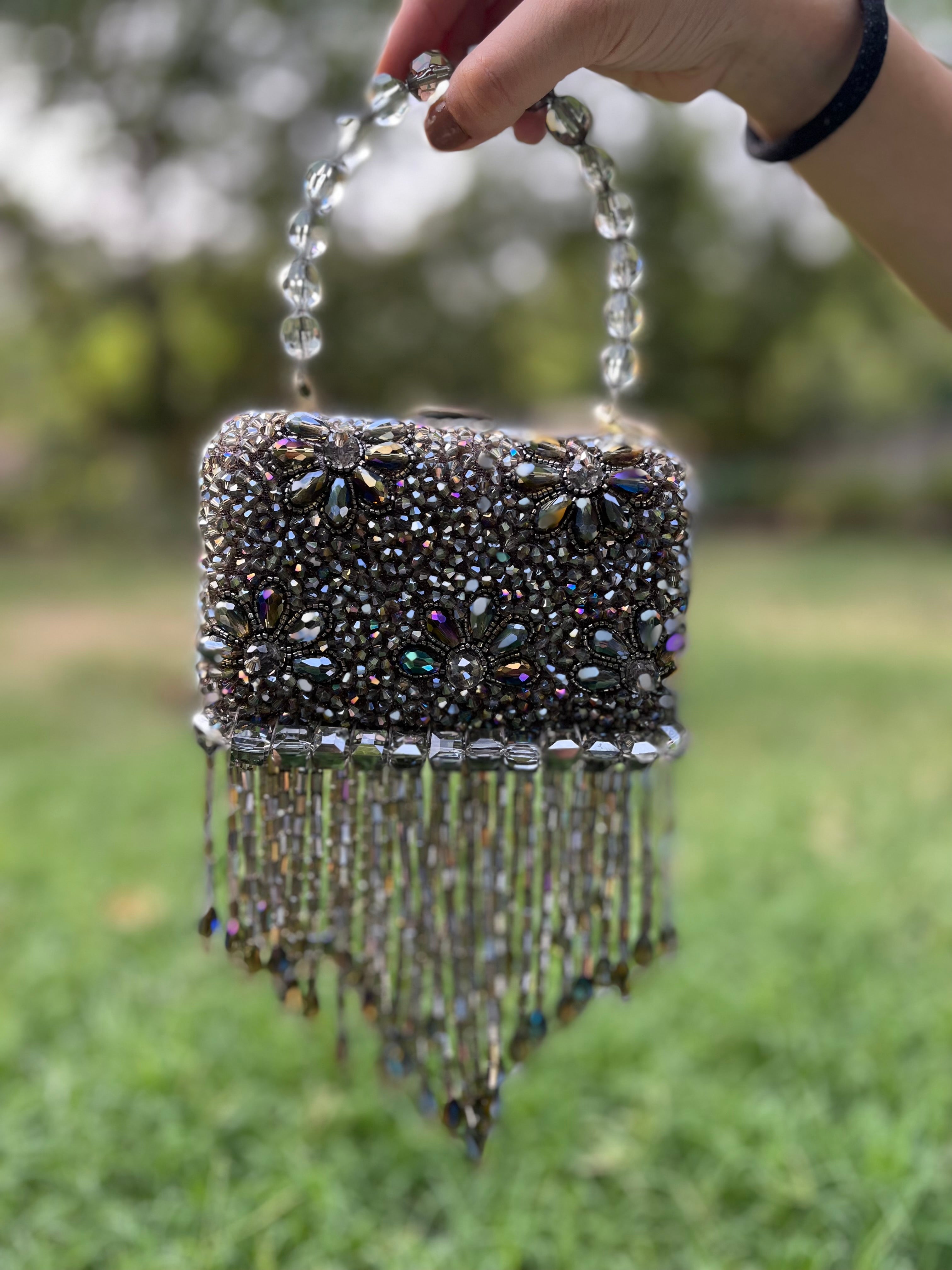 Rectangle Grey Tassle