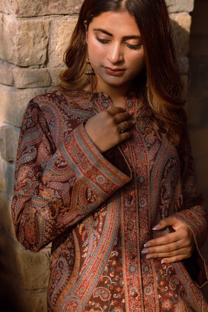 Brown Kaani Set- Inching India