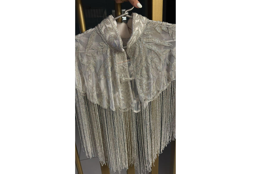 Gleaming Bisou Cape with Tassels