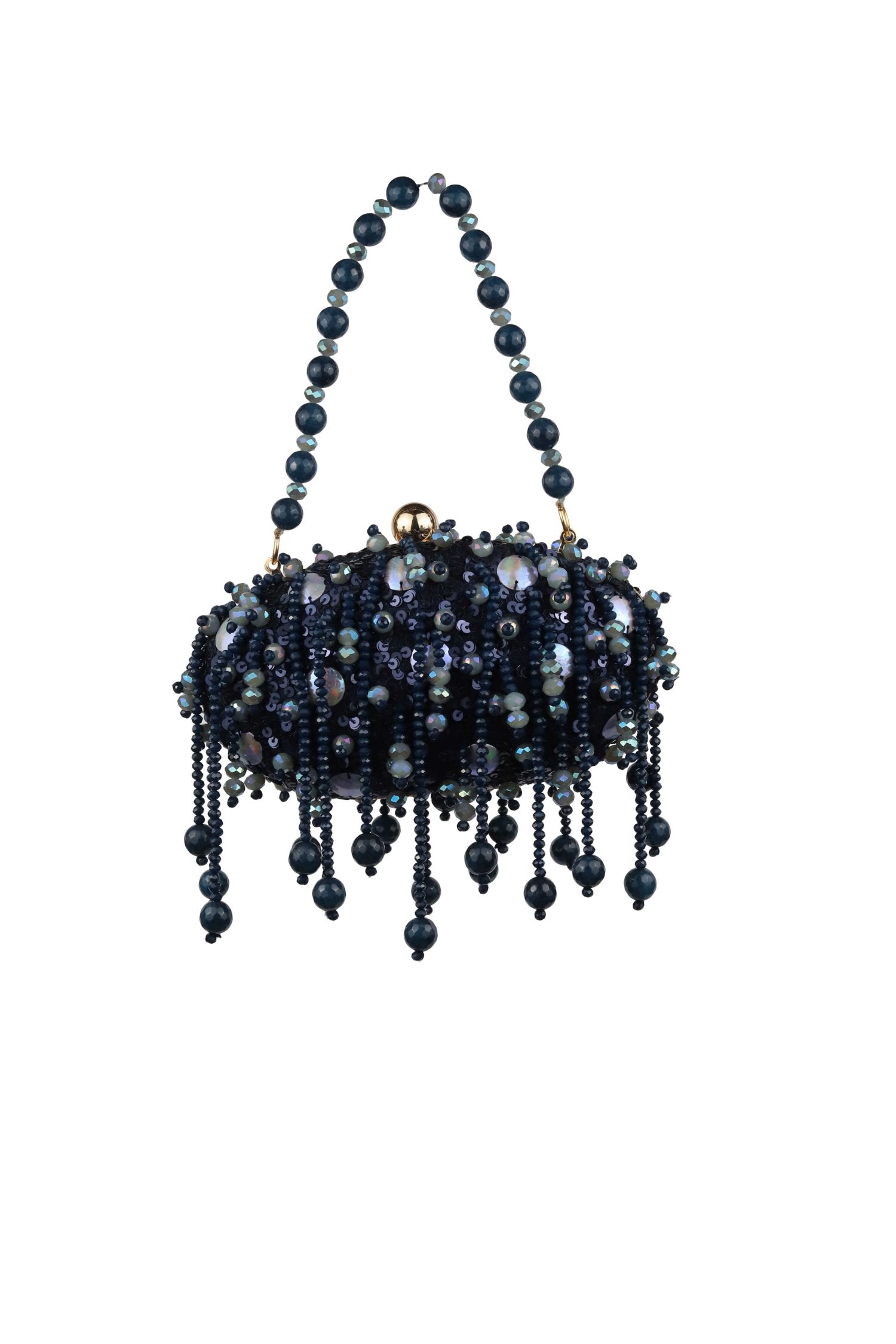 Oval Navy Blue Bag