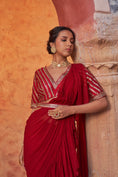 Load image into Gallery viewer, Lok Rang Utsav Saree With Embroidered Blouse And Belt
