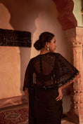 Load image into Gallery viewer, Bahu Mela Drape Saree With Embroidered Cape With Belt
