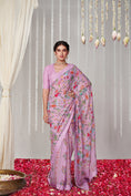 Load image into Gallery viewer, Bagicha lavender saree set of 2
