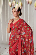 Load image into Gallery viewer, Bagicha red saree set of 2
