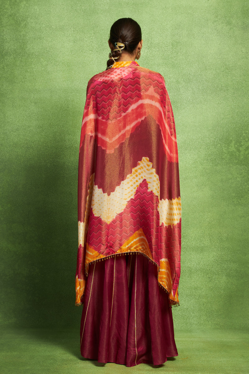 Embroidered Kaftan Top Set