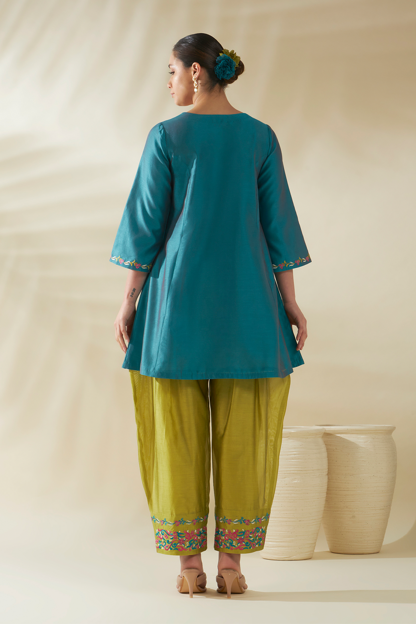 ORIGANI Blue Ziya Tunic Set