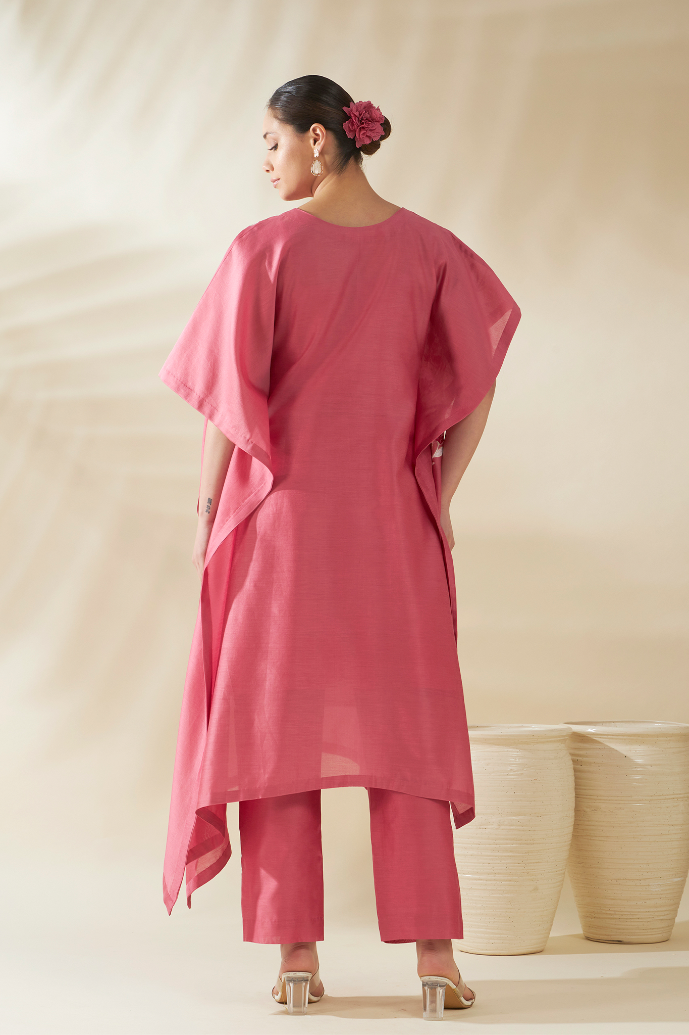 ORIGANI Pink Maira Kaftan Set