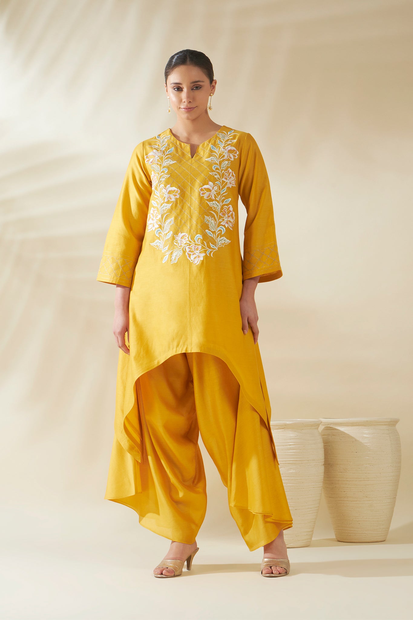 ORIGANI Yellow Noorvi Suit Set