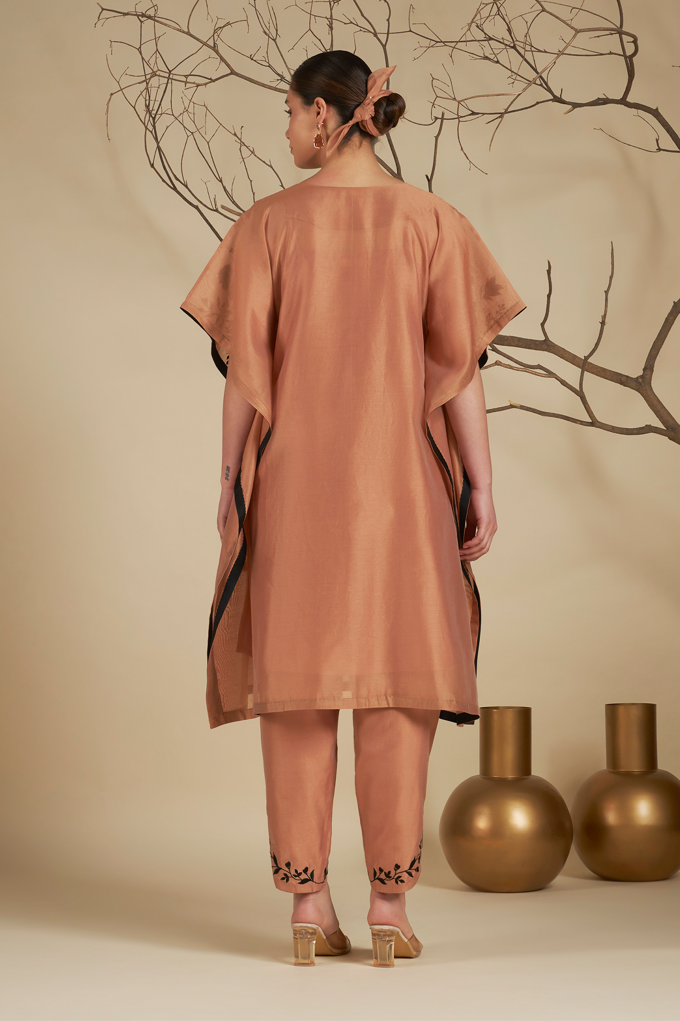 ORIGANI Peach Nysa Kaftan Set