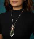 Load image into Gallery viewer, Kundan Polki Red And Green Long Necklace

