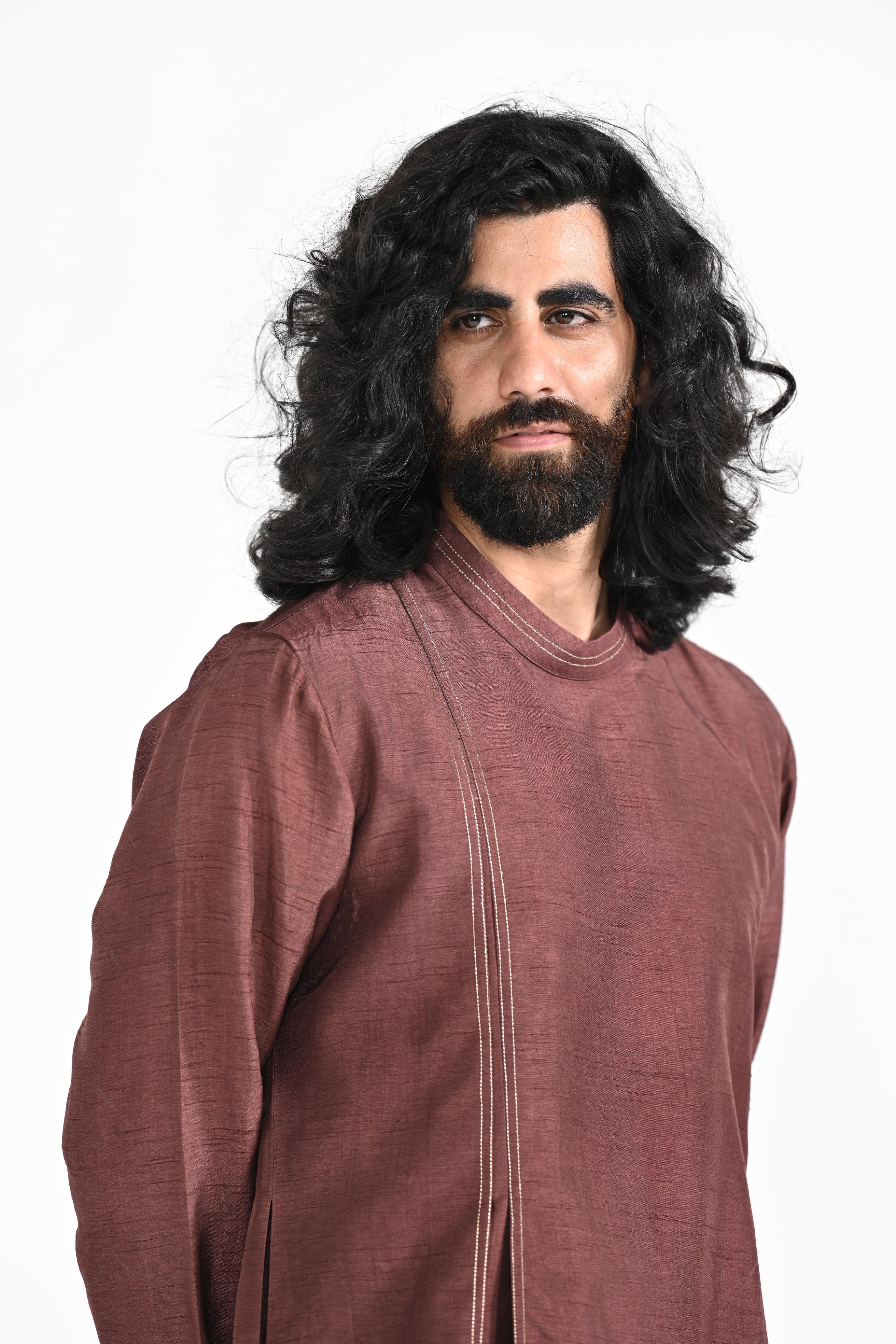 Pecan Work Kurta Set