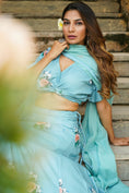 Load image into Gallery viewer, Dusty Teal Kali Lehenga
