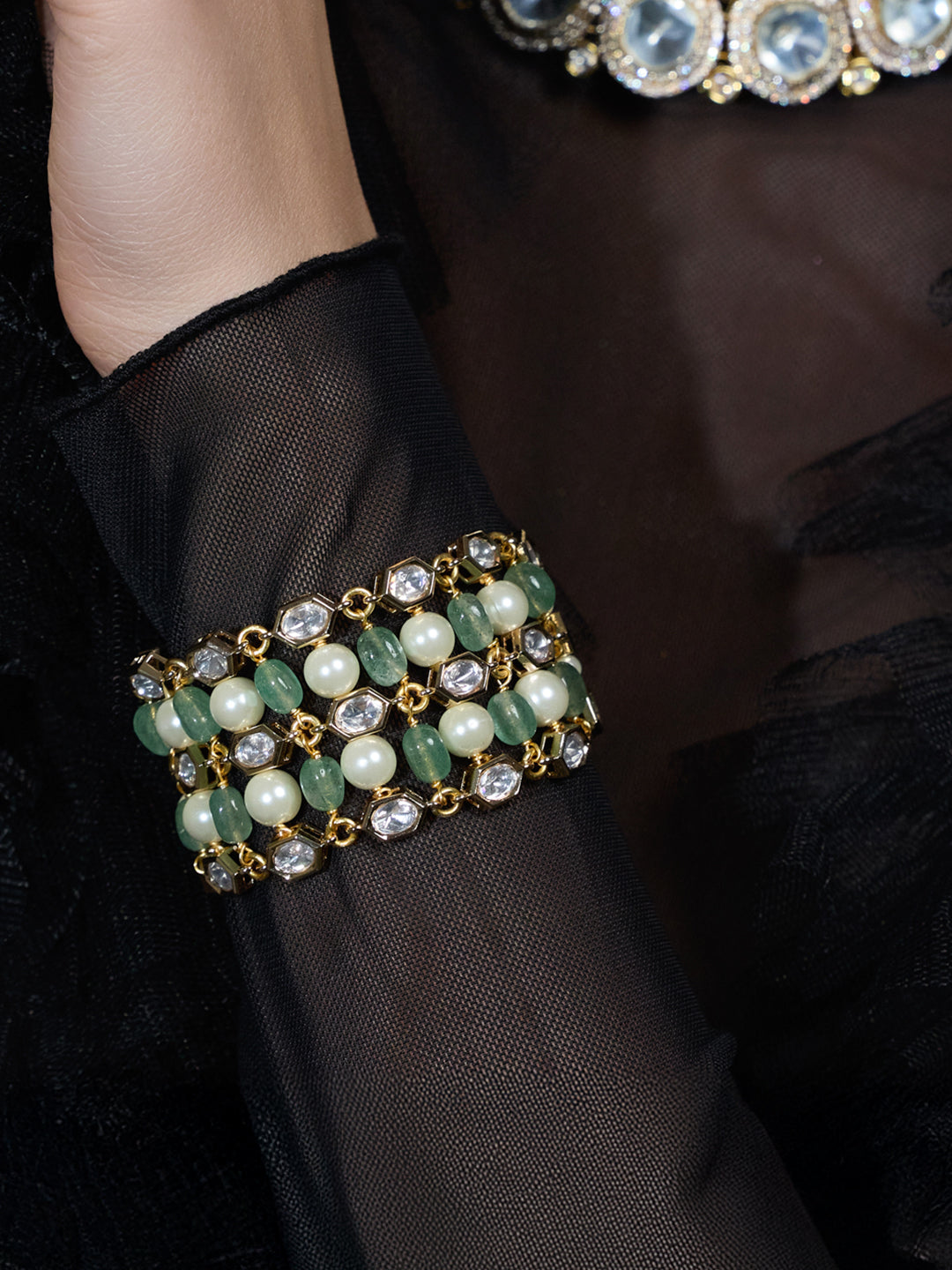 Beaded Bracelet with Pearls