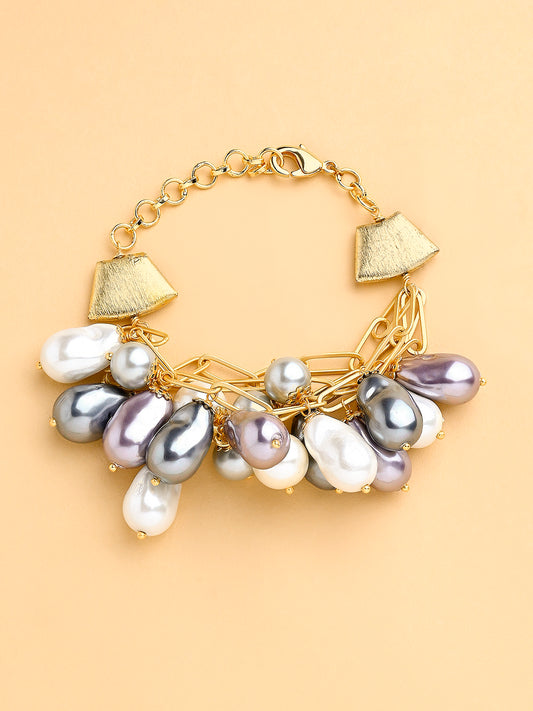 Pearl Charms Chain Bracelet