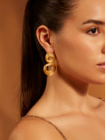 Load image into Gallery viewer, Gold Groove Drop Earrings
