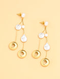 Load image into Gallery viewer, Gold & Pearl Danglers
