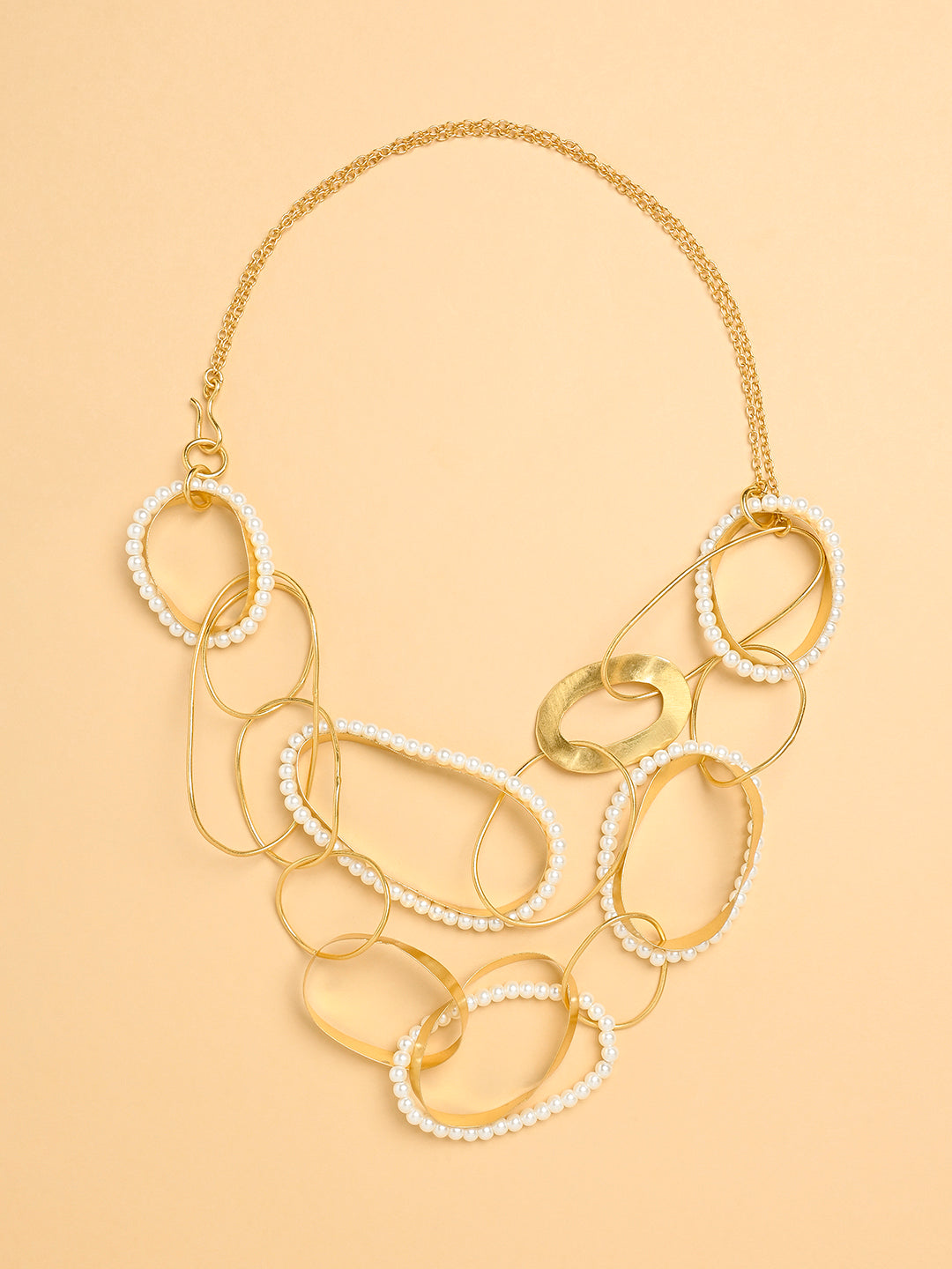 Infinity Loop Pearl Necklace