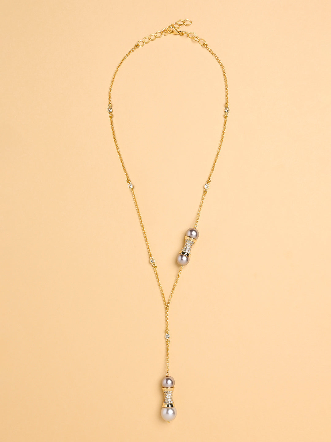 Pearl Handle Lariat Necklace