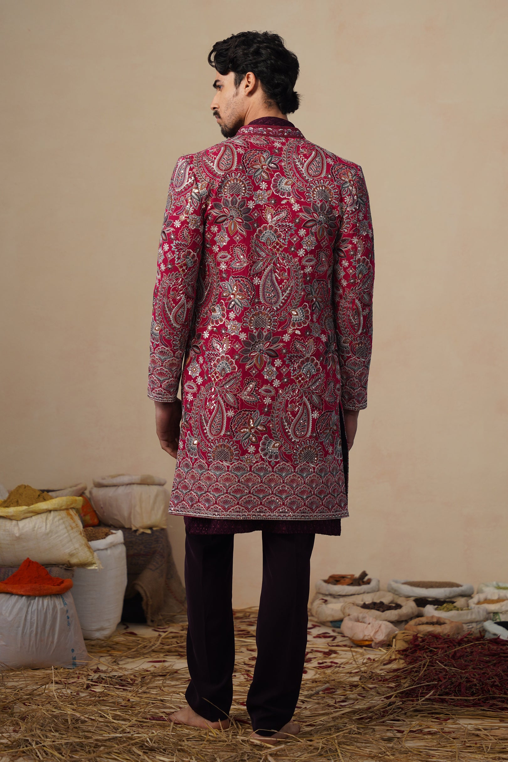 IKKAT HOT PINK INDOWESTERN SET