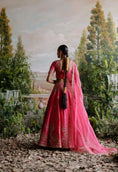 Load image into Gallery viewer, Pink chanderi lehenga set
