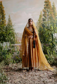 Load image into Gallery viewer, Tusacany Mustard Anarkali set
