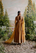 Load image into Gallery viewer, Tusacany Mustard Anarkali set
