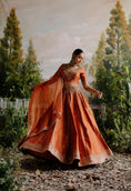 Load image into Gallery viewer, Rust orange lehenga set
