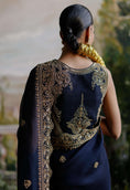 Load image into Gallery viewer, Navy Blue Saree set

