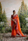 Load image into Gallery viewer, orange Saree Set
