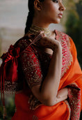 Load image into Gallery viewer, orange Saree Set

