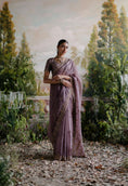 Load image into Gallery viewer, antique violet Saree Set
