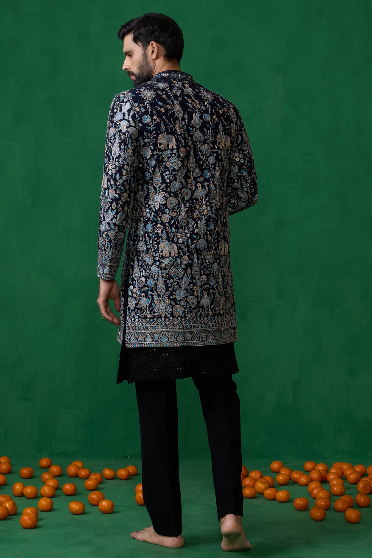 GARDEN NAVY BLUE INDOWESTERN SET