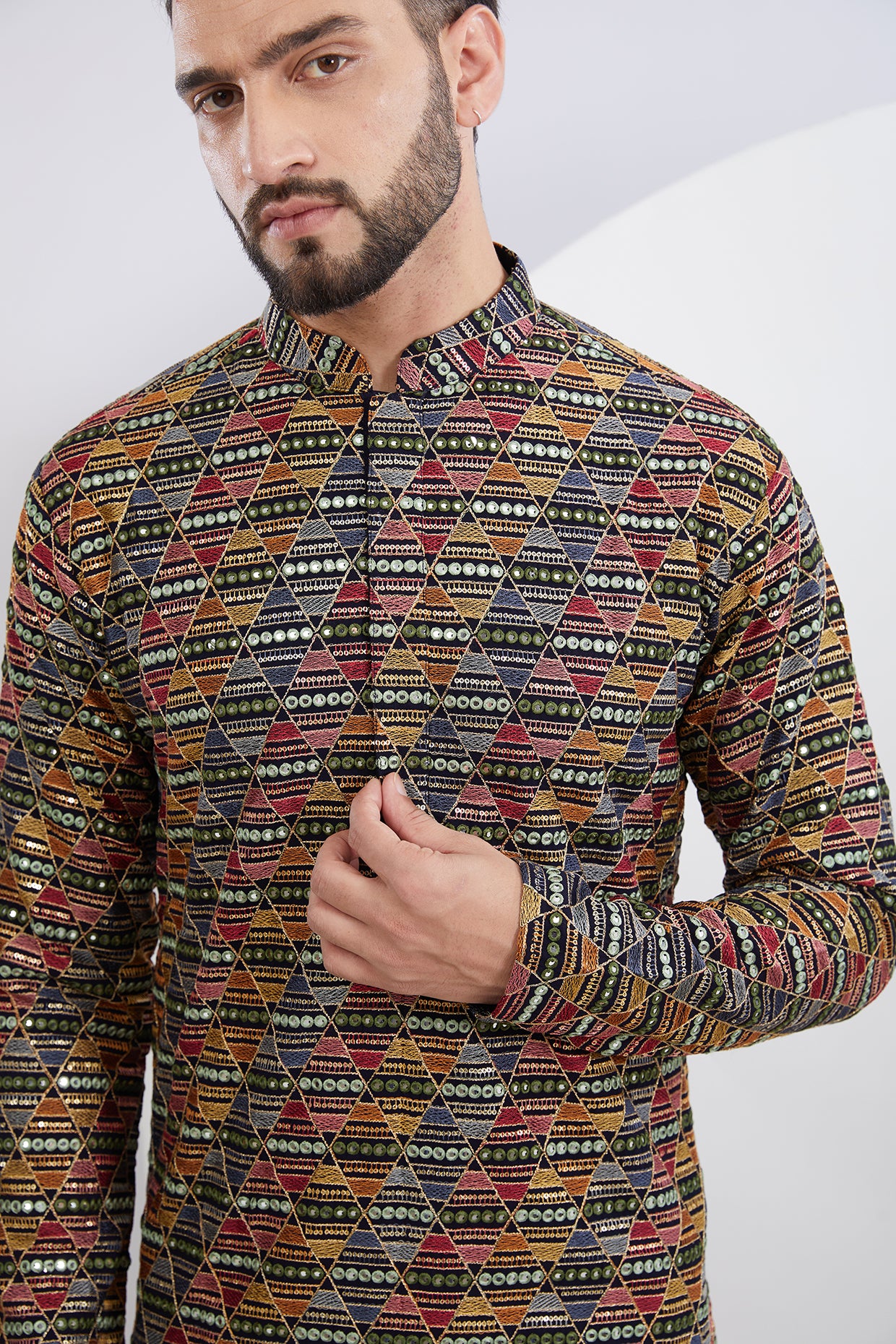 Multi Embroidered Kurta