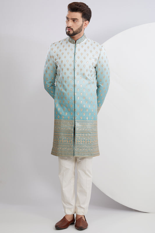 Classic ombre shaded Embroidered Sherwani