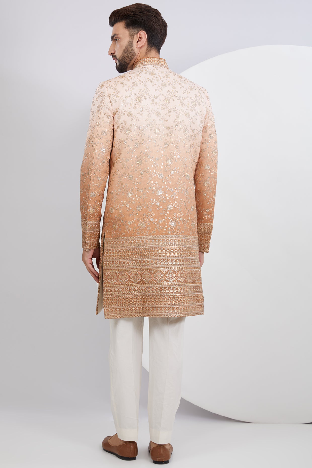 Classic ombre shaded Embroidered Sherwani