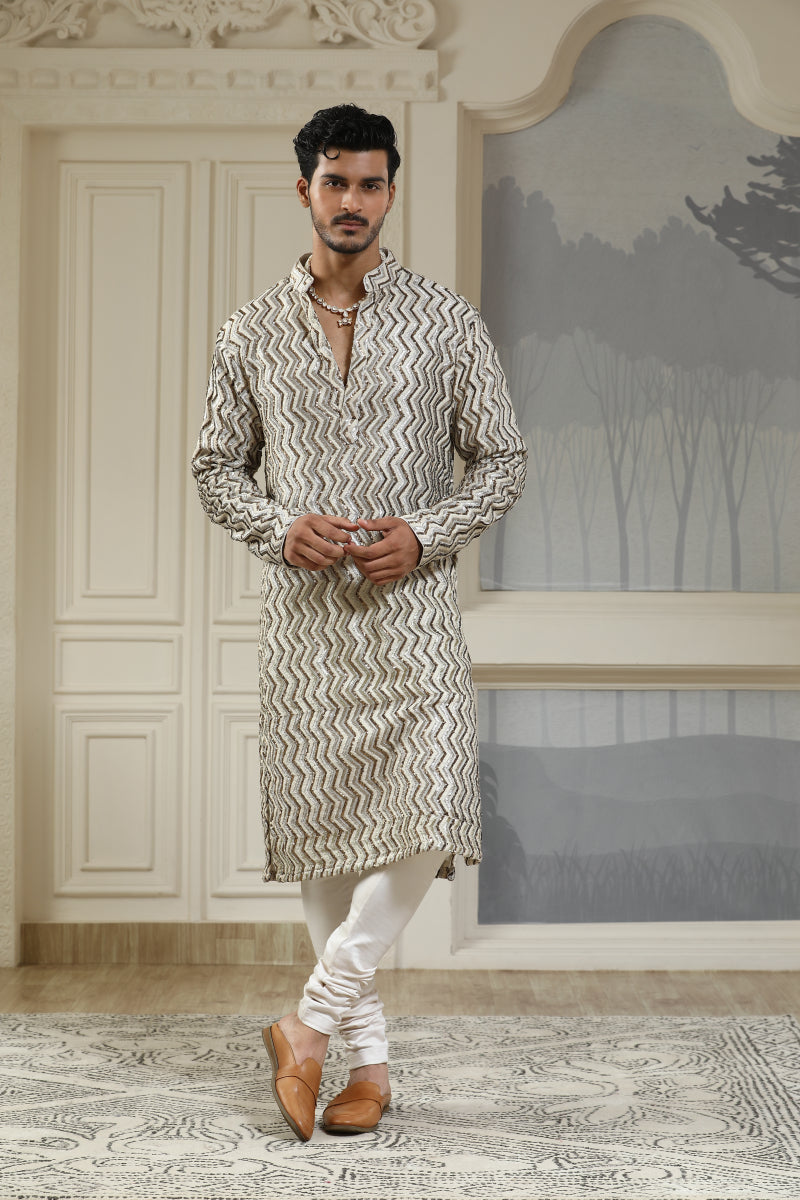 Nude Resham Kurta Set