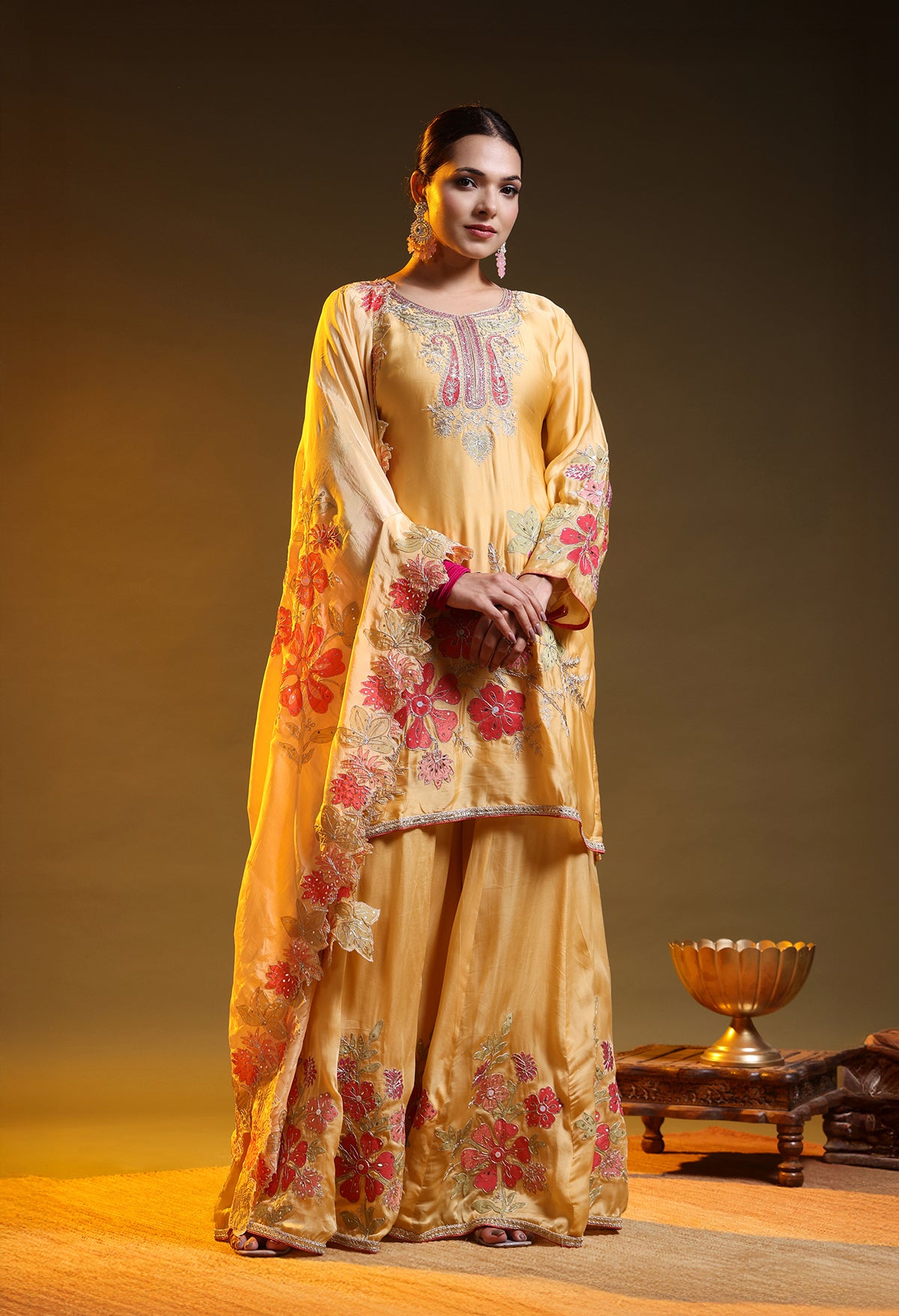 Yellow Sharara Set