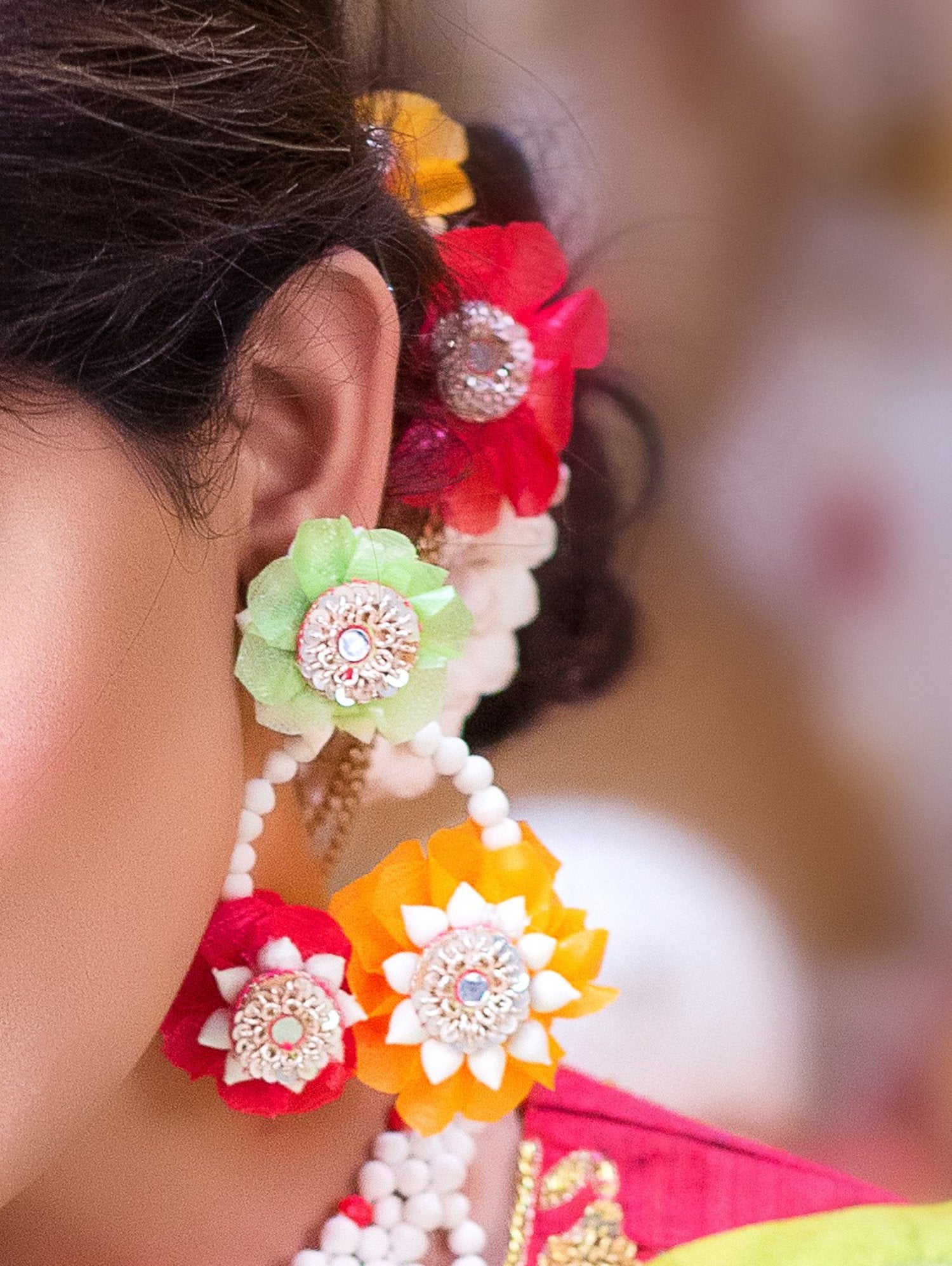 Chandbali Floral Earrings