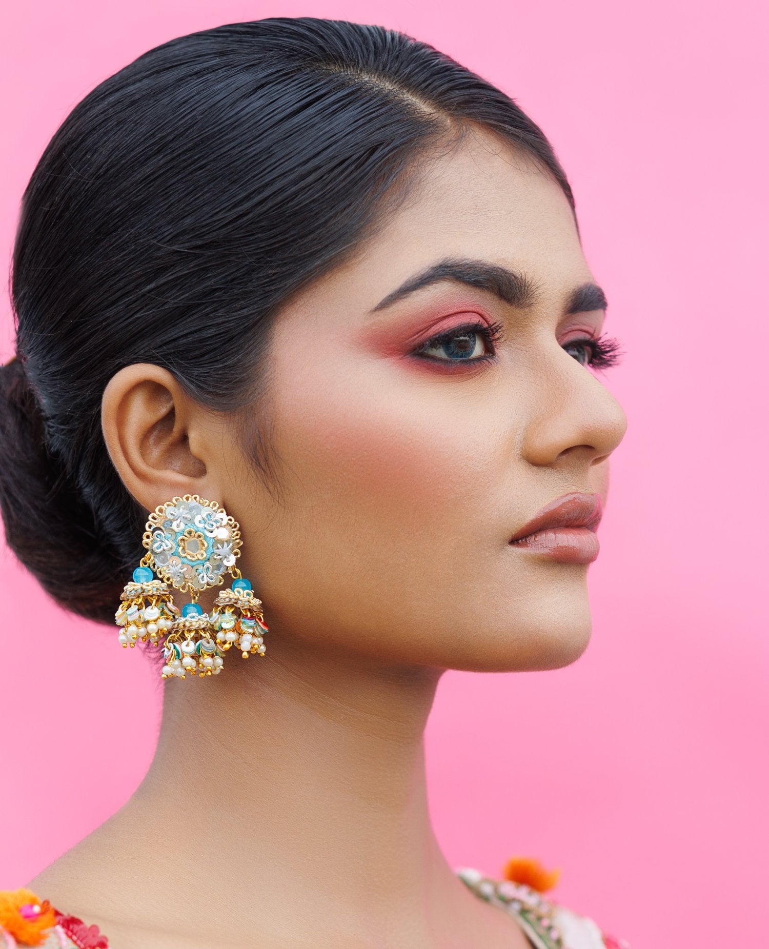 Dance Beneath The Sky Jhumka Earrings