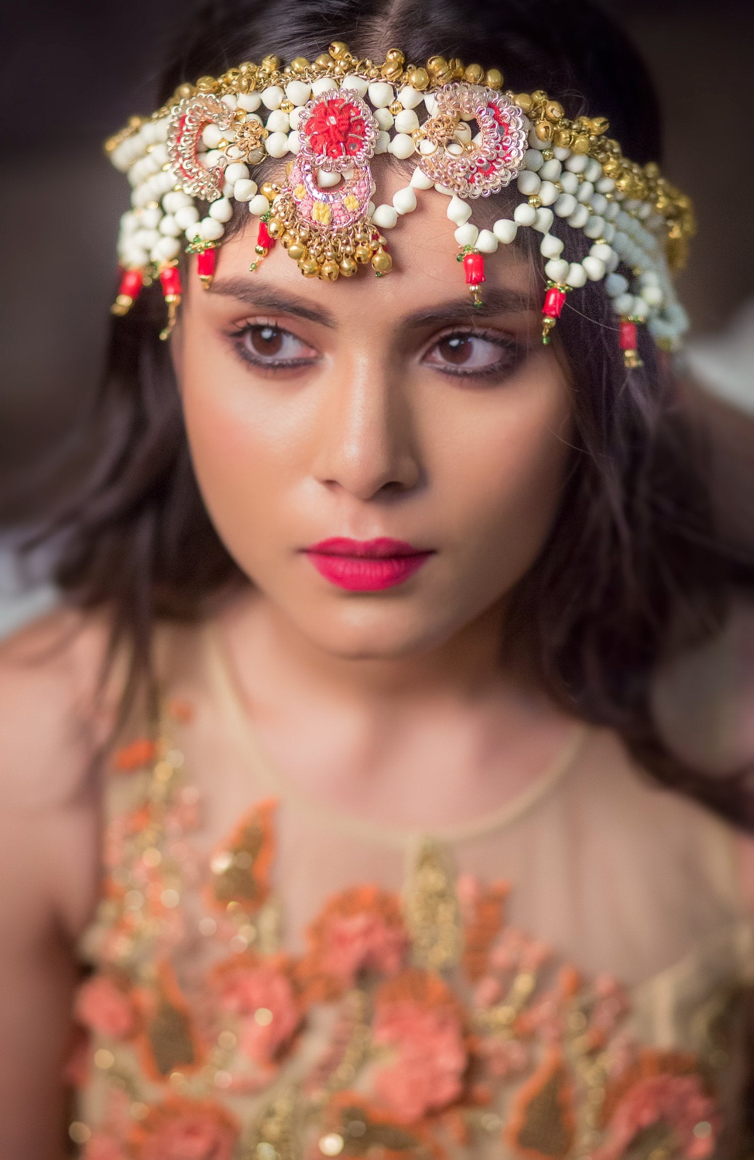 Red Rose Floral Haldi Mathapathi