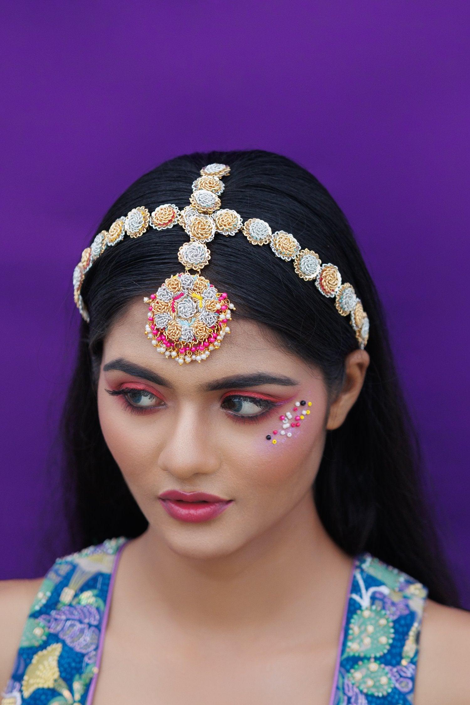 Pink Hand Crafted Sheespatti